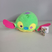 Disney Tsum Tsum Neon Stitch Plush New Tags 6 in Long Glows Under Black ... - $9.94