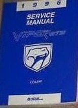 1996 Dodge Viper Gts Coupe Service Shop Repair Workshop Manual Factory 1996 - £79.00 GBP