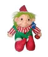 Vtg Norfin Paracutes Christmas Troll Nylon Plush 17in Puffy Elf Intl Sil... - £11.60 GBP