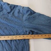 ManeX RN#104032 Men's Blue Cotton Long Sleeve Distressed Shirt Size Medium image 5