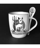 Alchemy Gothic ALMUG24 Hellhound Mug &amp; Spoon Set Dog Devil Skull Coffee ... - $16.99