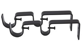 Meriville Double Curtain Rod Bracket - Designed for 1&quot; Frond Rod and 5/8... - $11.99