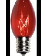 Box of 48 C9 Red Triple Dipped Transparent Indoor/Outdoor Christmas Bulbs - $29.69