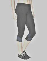 Under Armour Women&#39;S Fly-By Compression Capri GRAY XS REFLECTIVE RUNNING... - $49.98
