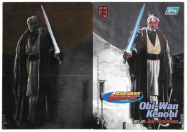 Star Wars Finest Foil Chase Trading Card F3 Obi-Wan Kenobi Topps 1996 NEAR MINT - £4.66 GBP
