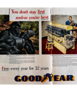 1947 Goodyear Tires Gorilla Advertisement Automobilia Deluxe All Weather... - €34,34 EUR