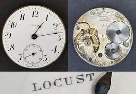 Locust Watch Co. pocket movement face hands 7j 1800&#39;s - $29.99