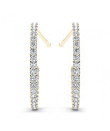 10K Yellow Gold 1/2ct TDW Diamond Hoop Earrings - $449.99