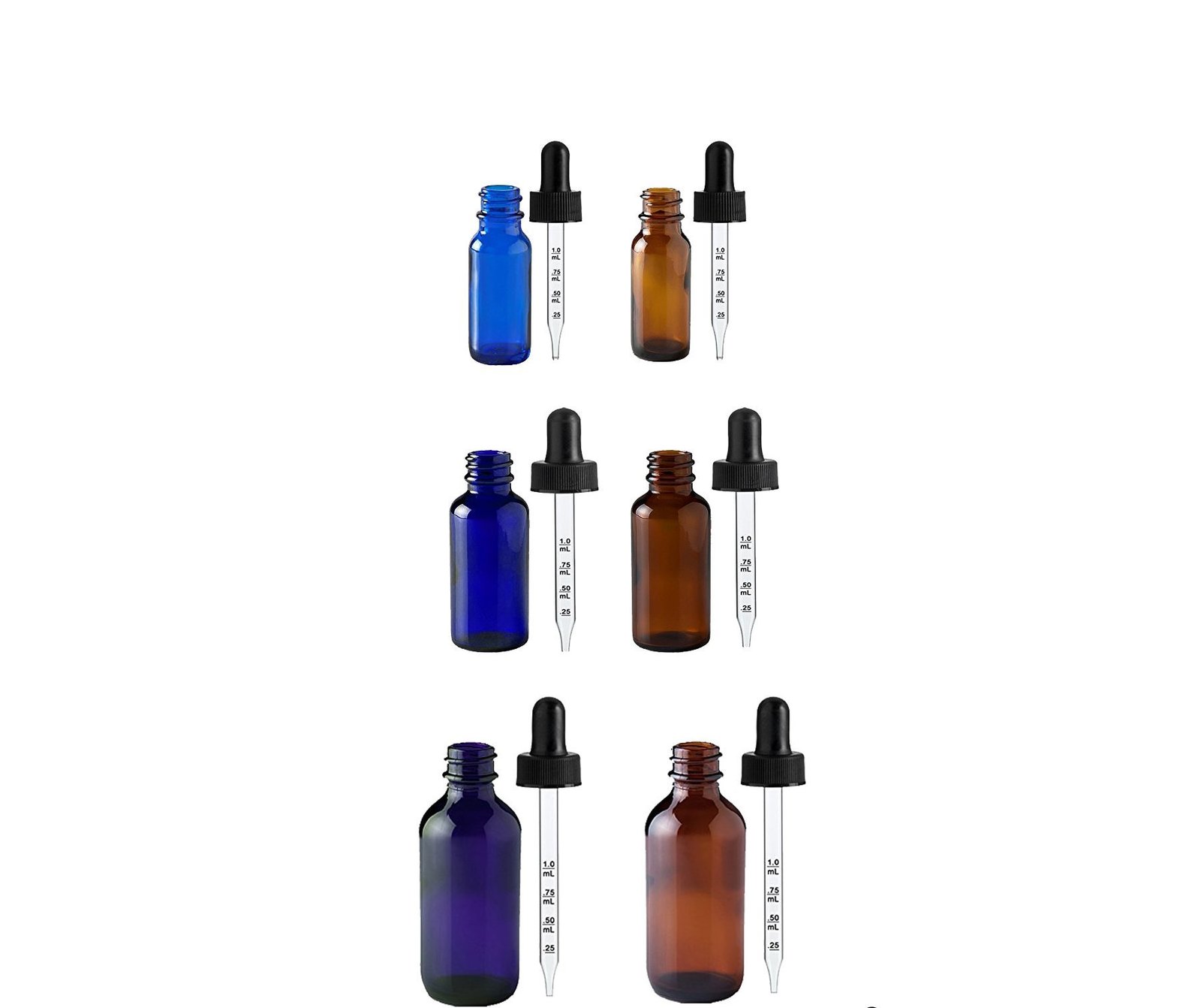 Perfume Studio® Calibrated Glass Dropper - Pack of 6 Droppers: Amber/Cob... - $19.99