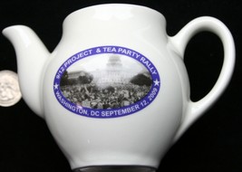 RARE Hall Pottery 9/12 Project &amp; Tea Party DC March commemorative one`cup TEAPOT - £35.14 GBP