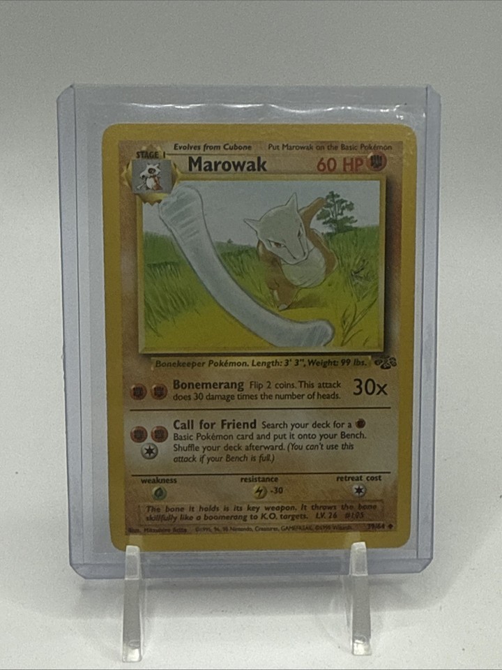 Pokémon Card Marowak 39/64 1st Edition Jungle - Moderately Played - $1.39