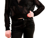 WILDFOX Womens Sweater Beach Cotton Knit Black Size XS - $113.49