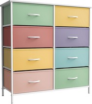 Sorbus Kids Dresser With 8 Drawers - Furniture Storage Chest Tower, Pastel 1 - £82.19 GBP