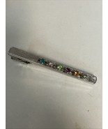 Vintage Anson Tie Clip Sterling Silver 925 Purple Green Orange Blue Ston... - $544.82 MXN