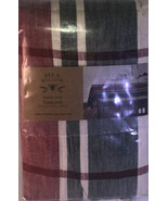 Bee &amp; Willow Red &amp; Green Christmas Plaid Cotton Tablecloth 60x144” Oblon... - $67.75 CAD