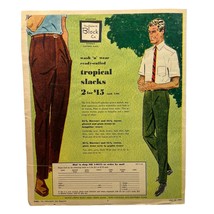 Wm H Block Department Store Vintage Print Ad 1964 Mens Fashion Tropical ... - $17.97