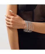 Silver-Plated Textured Bangle Set - £15.00 GBP