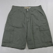 Silvertab by Levi&#39;s 34 x 11&quot; Green Twill 2000 Vtg Cargo Shorts - £28.03 GBP