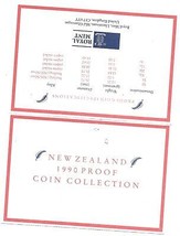1990 New Zealand 6 Coin C.O.A. Document~No Coins - £3.65 GBP