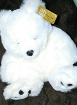 A Fiesta Toy 11.5 White Patch Foot Bear Plush Stuffed Toy - £12.01 GBP