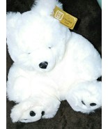 A FIESTA TOY 11.5 WHITE PATCH FOOT BEAR Plush Stuffed Toy - $14.99