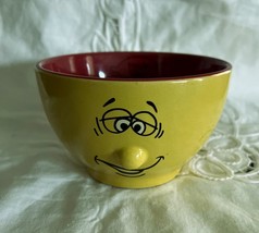 Vintage Novelty Anthrpomorphioc Yellow Bowl 3D Protruding Nose Funny Face - €8,46 EUR