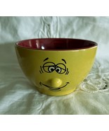 Vintage Novelty Anthrpomorphioc Yellow Bowl 3D Protruding Nose Funny Face - $13.87 CAD