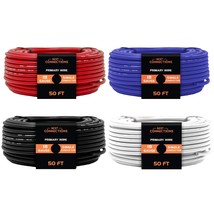 18 Gauge Car Audio Primary Wire (50Ft4 Rolls) Remote, Power/Ground Electrical - £28.11 GBP