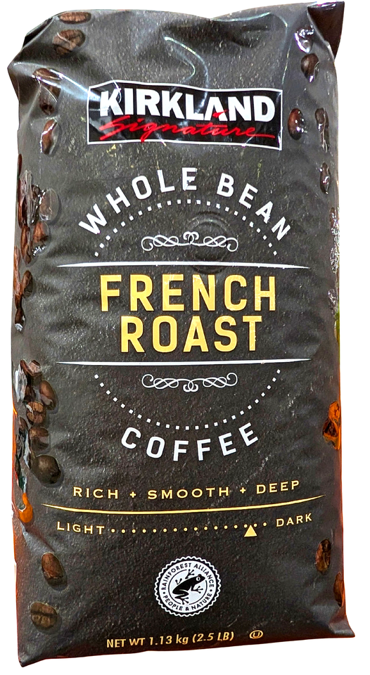 Kirkland Signature Whole Bean French Roast Coffee 2.5 Lb EXP 06/2026 - $31.33
