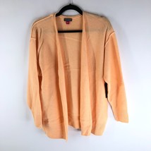 Vince Camuto Womens Cardigan Sweater Open Front Soft Light Orange S - £19.03 GBP