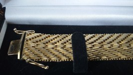 Vintage 1980-s Rolled Gold  Bracelet Very Heavy and Width 61.76 g , 7.5 ... - $285.45