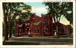 Municipal Auditorium,  Waycross, GA Vintage Postcard PM 1942  (C8) - £4.61 GBP