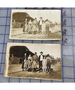 rppc postcard 1920s / 30s Rural Family Farm Homestead Men Women Children - $15.52