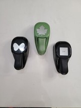 Stampin Up Ek Sucess Maple Leaf Butterly Square Paper Punch Paper Craft Lot of 3 - £19.68 GBP