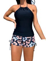 Trendy TRON Women&#39;s High Waist Bikini Set, Halter Top with Removable Pad... - $547.82 MXN