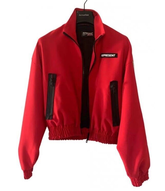 Primary image for Represent Retro  Zip Jacket British Red Black Made Size medium VG CONDITION