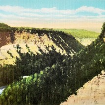Ox Bow Bend Letchworth State Park Postcard Landscape New York Gorge c193... - £15.68 GBP