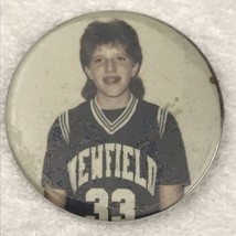 Newfield Basketball School Team Player Photo Vintage Pin Button Pinback ... - $10.00