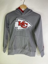 Kansas City Chiefs Ultra Game NFL Gray Hoodie Sweatshirt Kids Boys Girls 10-12 - £30.92 GBP