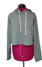 Unbranded Hoodie Green Women Crop Size Large - $17.04