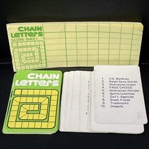 Game Parts Pieces Chain Letters NBC Games Hasbro 25 Cards Score Sheet Only - $3.39