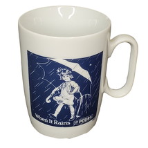 Morton Salt Girl Coffee Mug 1921 Logo When It Rains It Pours Vintage - $8.55