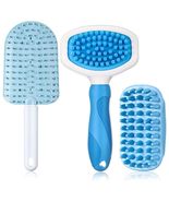 Baderke 3 Pcs Cat Tongue Comb Silicone Brush Kit Soft Massage Red - $241.66 MXN