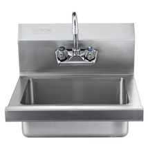 VEVOR 17&quot;x13&quot; Commercial Hand Sink with Faucet, Stainless Steel Sink for... - €80,71 EUR
