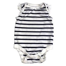 Baby Gap White &amp; Navy Blue Striped Summer One Piece Girl&#39;s 3-6 months - £3.10 GBP