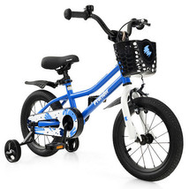 14 Inch Kid&#39;s Bike with 2 Training Wheels for 3-5 Years Old-Blue - Color: Blue - £134.78 GBP