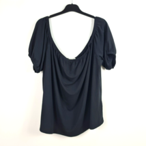 In The Style Bardot Top Black Short Sleeve Size UK 20 NEW - £11.87 GBP