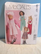 McCalls m5167 sizes1-2-3-4 toddler childs jumper,jumpsuit,hat and purse - £6.47 GBP