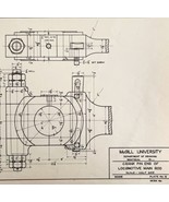 McGill University Locomotive Crank Pin 1965 Mechanical Drawing Print DWEE12 - $29.99