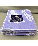 Vtg Cannon Royal Family Cotton Bath Towels Set/2 White Purple Lavender U... - $63.39 CAD